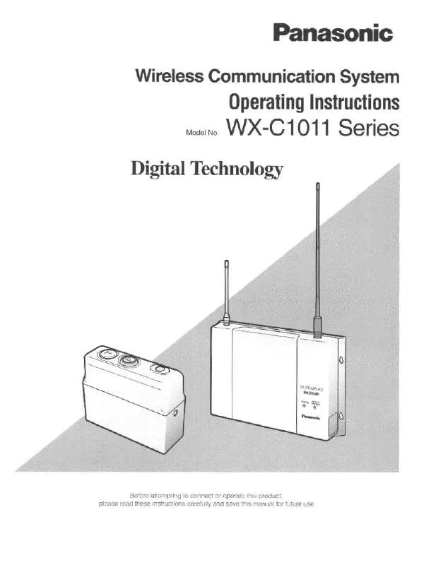 Mode d'emploi PANASONIC WX-C1011