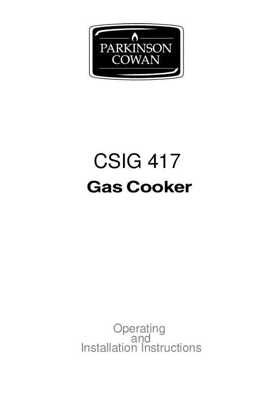 Mode d'emploi PARKINSON COWAN CSIG417BN