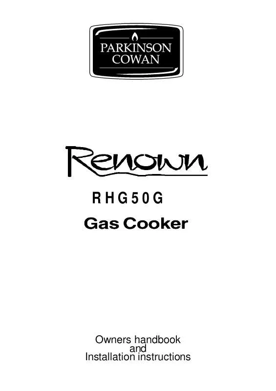 Mode d'emploi PARKINSON COWAN RHG50GWN2