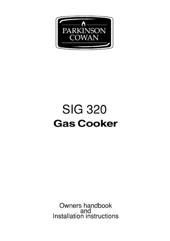 Mode d'emploi PARKINSON COWAN SIG320BUN (SONATA)