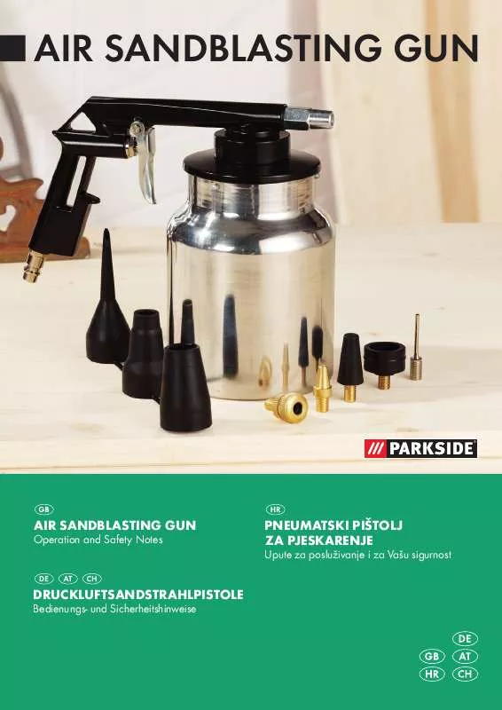 Mode d'emploi PARKSIDE AIR SANDBLASTING GUN