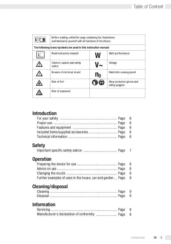 Mode d'emploi PARKSIDE KH 3152 HOT AIR GUN