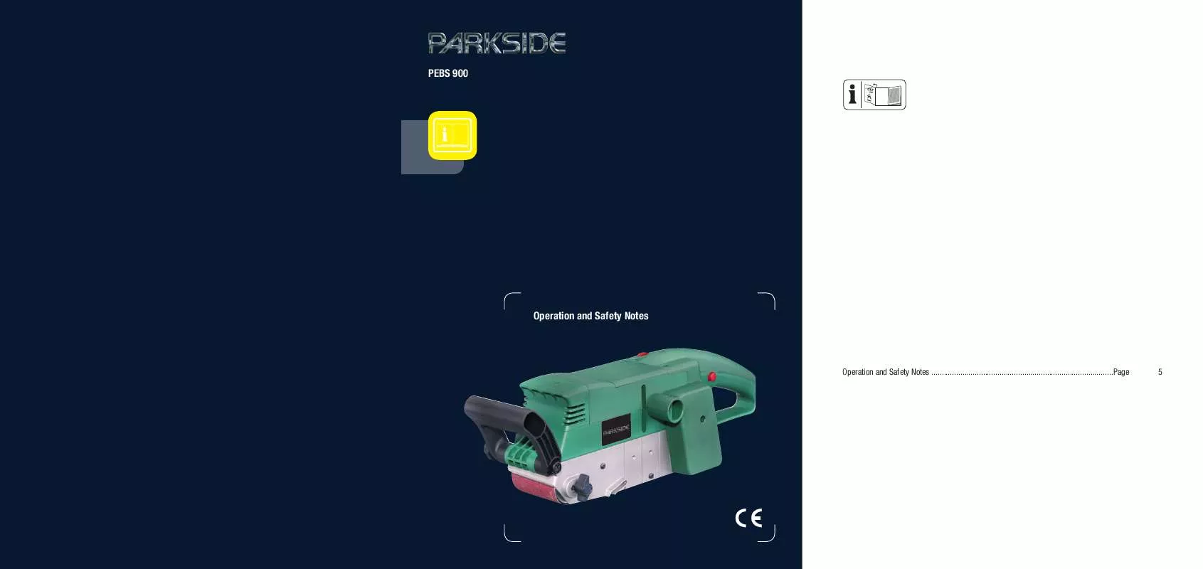 Mode d'emploi PARKSIDE KH 3172 BELT SANDER