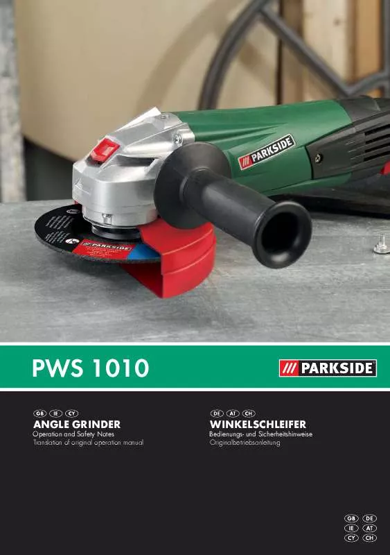 Mode d'emploi PARKSIDE PWS 1010