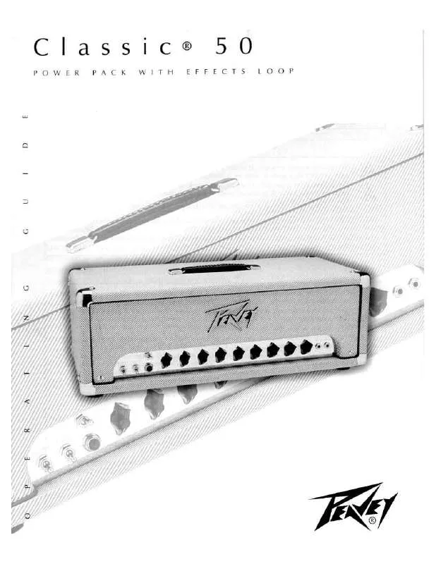 Mode d'emploi PEAVEY CLASSIC 50