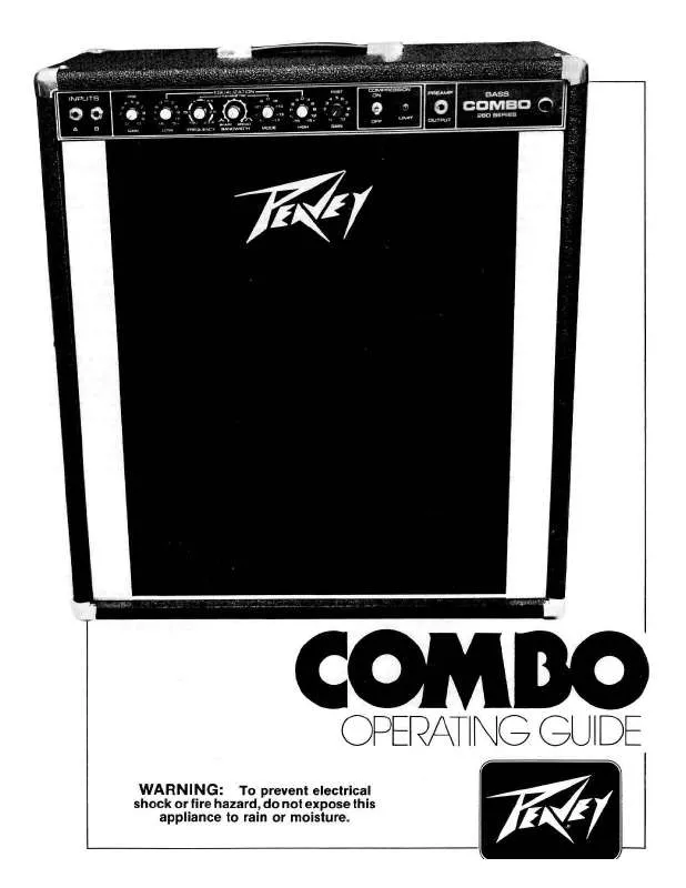 Mode d'emploi PEAVEY COMBO