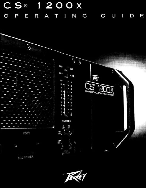 Mode d'emploi PEAVEY CS 1200X