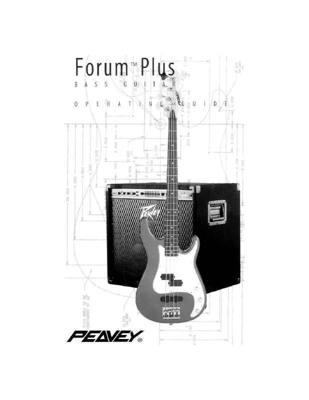 Mode d'emploi PEAVEY FORUM PLUS