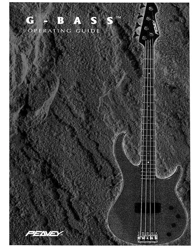 Mode d'emploi PEAVEY G-BASS