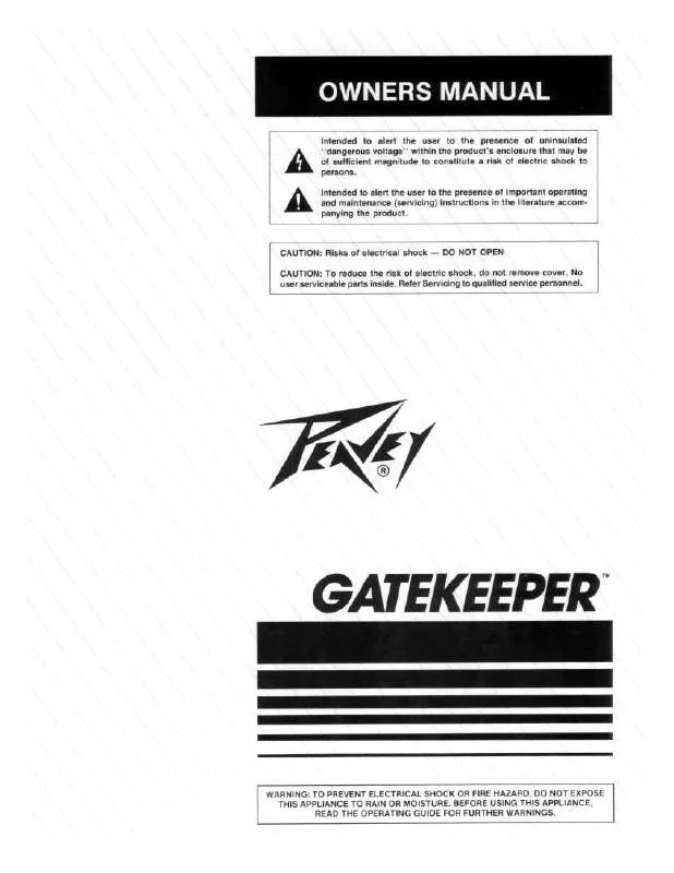 Mode d'emploi PEAVEY GATEKEEPER