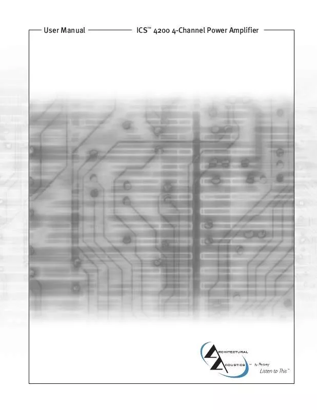 Mode d'emploi PEAVEY ICS 4200