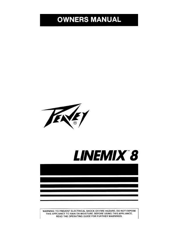 Mode d'emploi PEAVEY LINEMIX 8