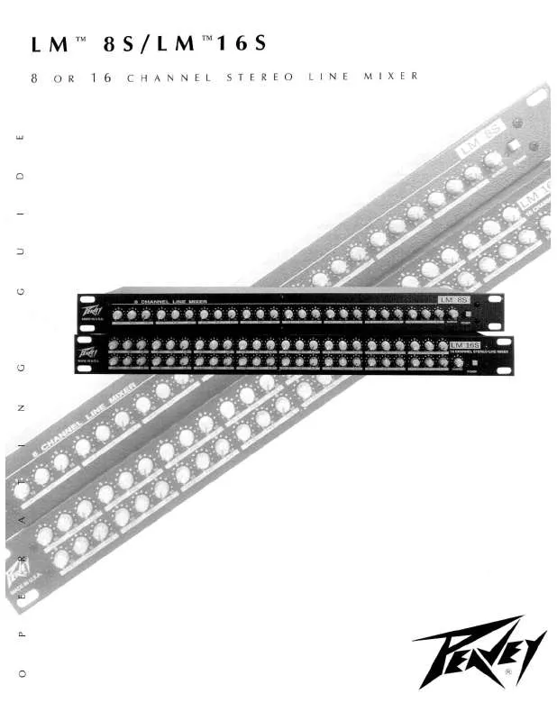 Mode d'emploi PEAVEY LM 16S