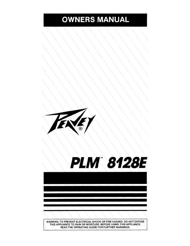 Mode d'emploi PEAVEY PLM 8128E