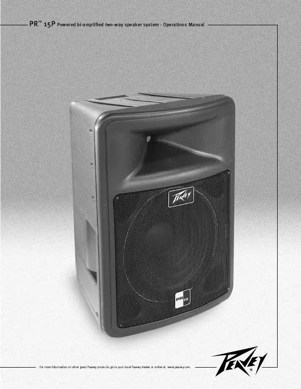 Mode d'emploi PEAVEY PR 15P