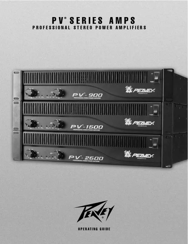 Mode d'emploi PEAVEY PV 2600