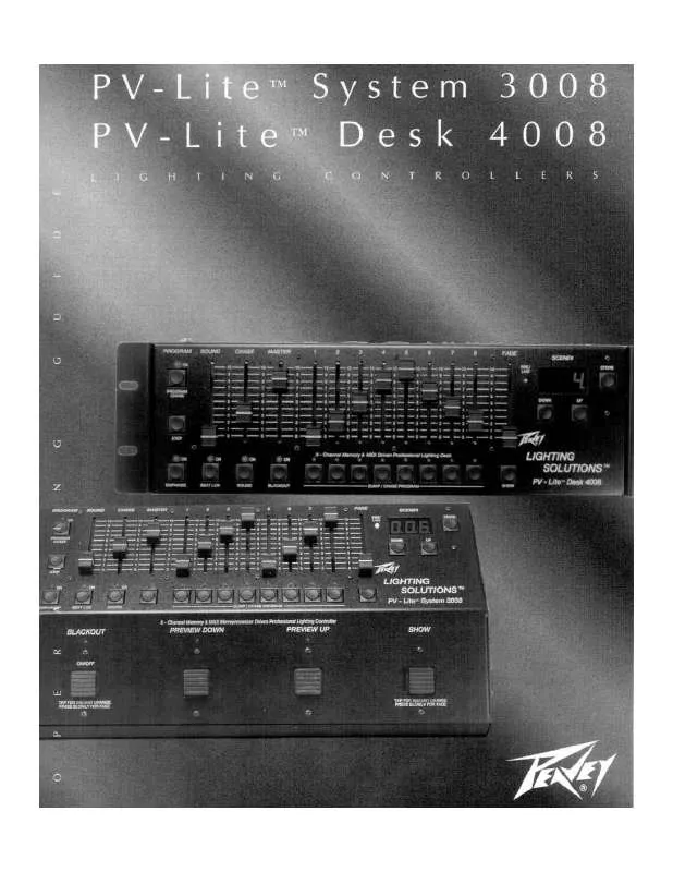 Mode d'emploi PEAVEY PV-LITE DESK 4008