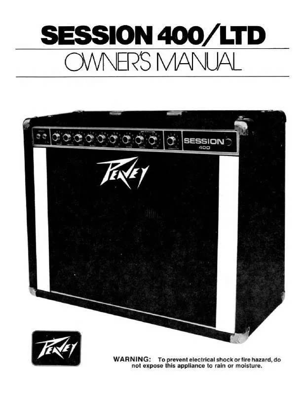 Mode d'emploi PEAVEY SESSION 400-LTD