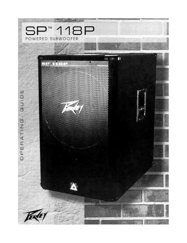 Mode d'emploi PEAVEY SP 118P