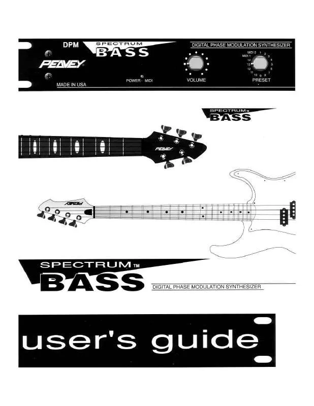 Mode d'emploi PEAVEY SPECTRUM BASS