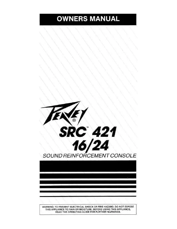 Mode d'emploi PEAVEY SRC 421 16