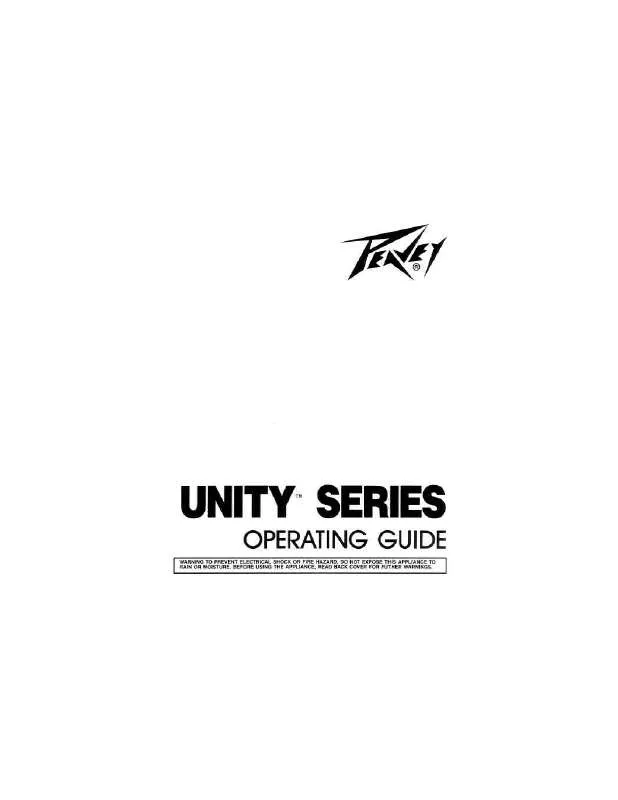 Mode d'emploi PEAVEY UNITY