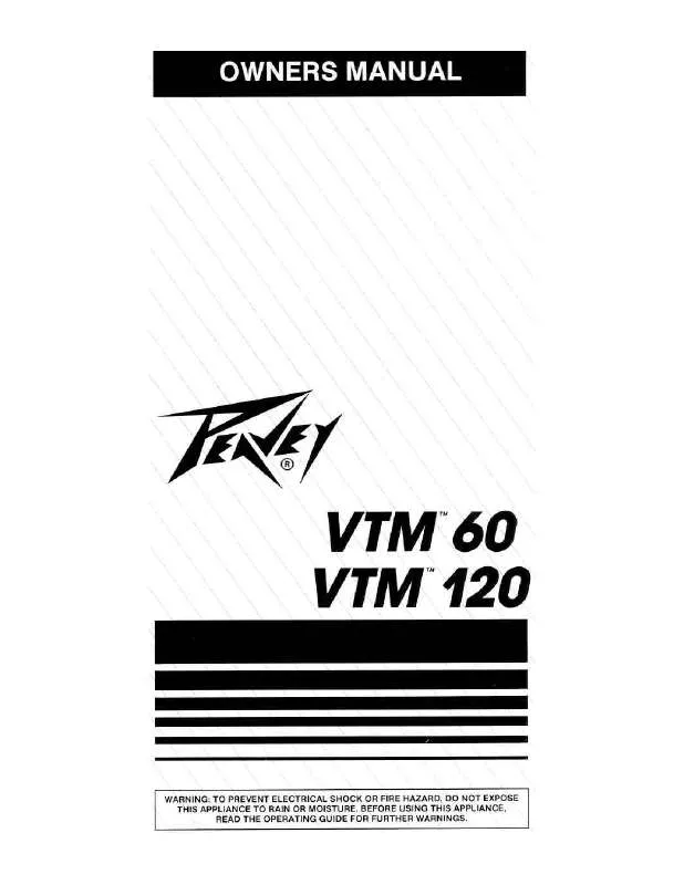 Mode d'emploi PEAVEY VTM 120