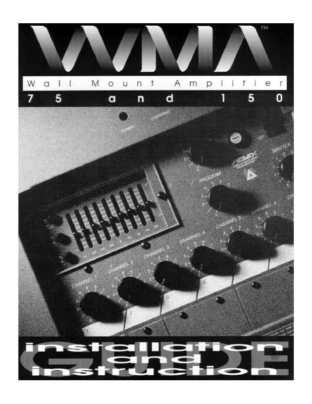 Mode d'emploi PEAVEY WMA 150