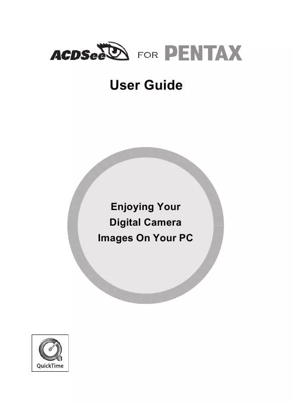 Mode d'emploi PENTAX ACDSEE FOR USER GUIDE
