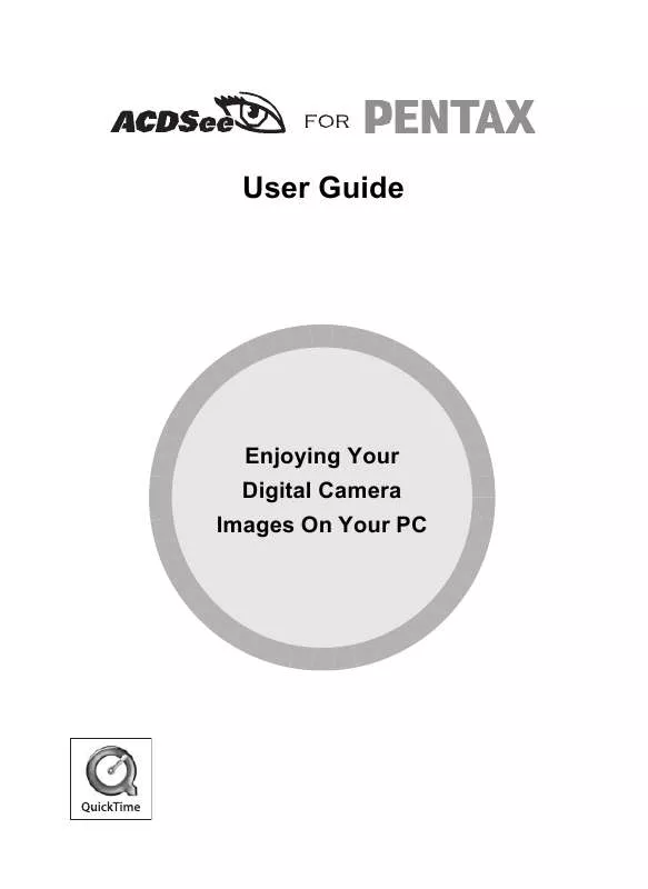 Mode d'emploi PENTAX ACDSEE FOR PENTAX USER GUIDE