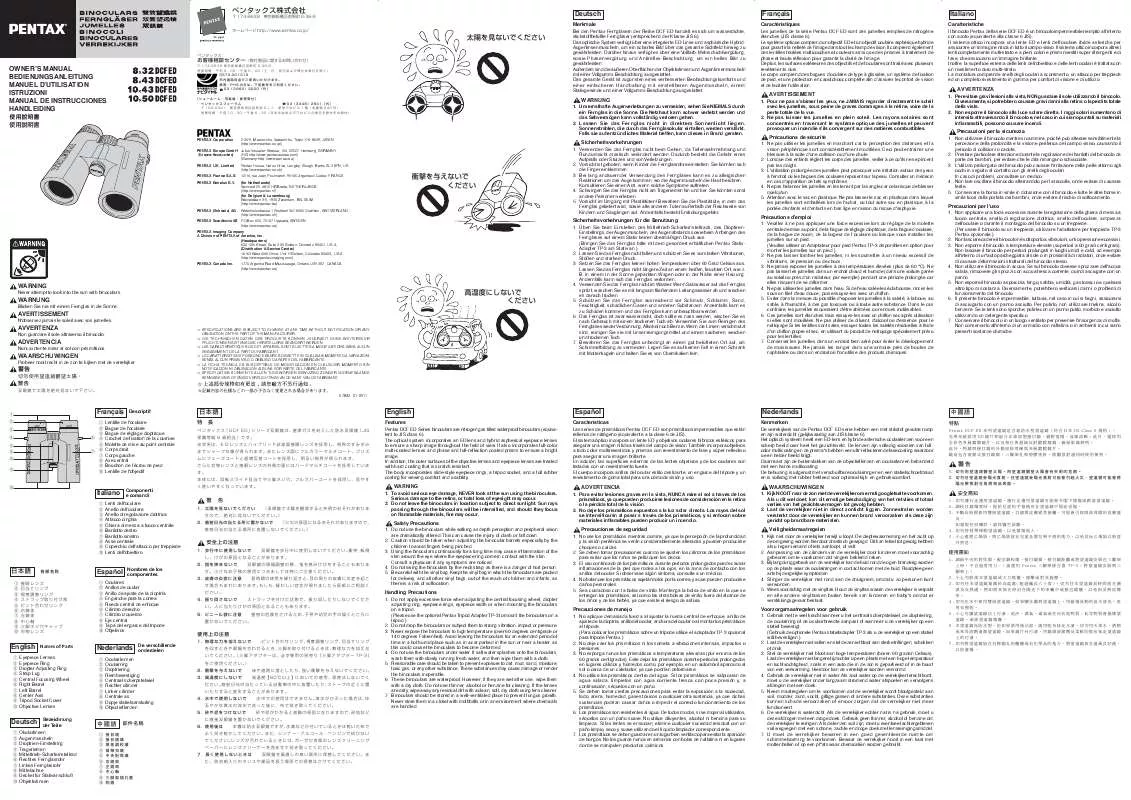 Mode d'emploi PENTAX DCF ED BINOCULARS