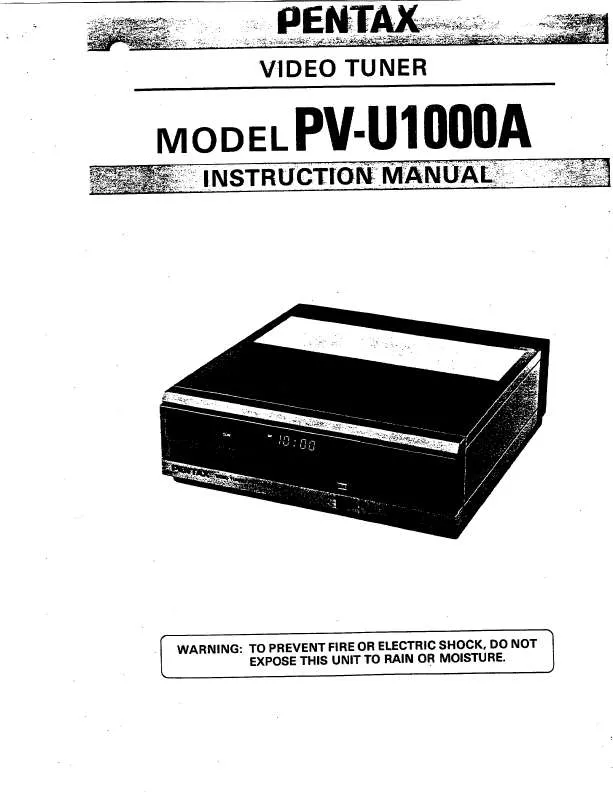 Mode d'emploi PENTAX PV-U1000A