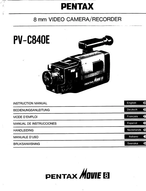 Mode d'emploi PENTAX PVC840E