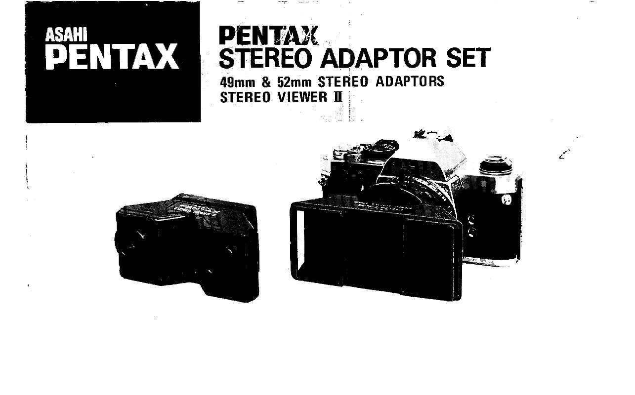 Mode d'emploi PENTAX STEREO ADAPTER 49MM & 52MM & STEREO VIEWER II