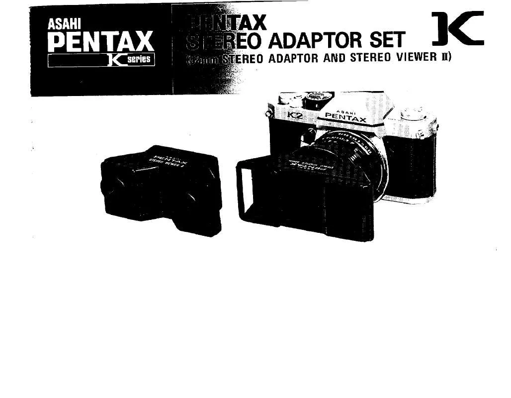 Mode d'emploi PENTAX STEREO ADAPTER SET K, 52MM & VIEWER II