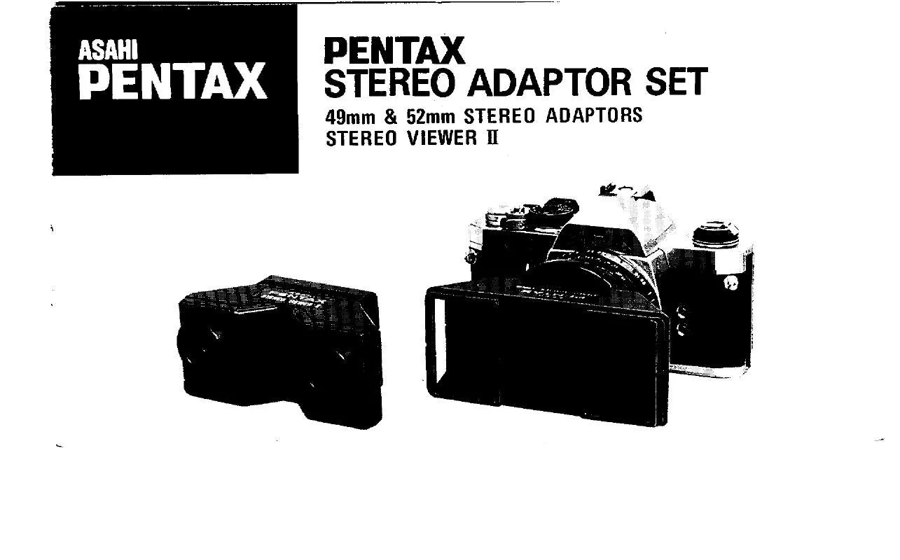 Mode d'emploi PENTAX STEREO ADAPTER SET