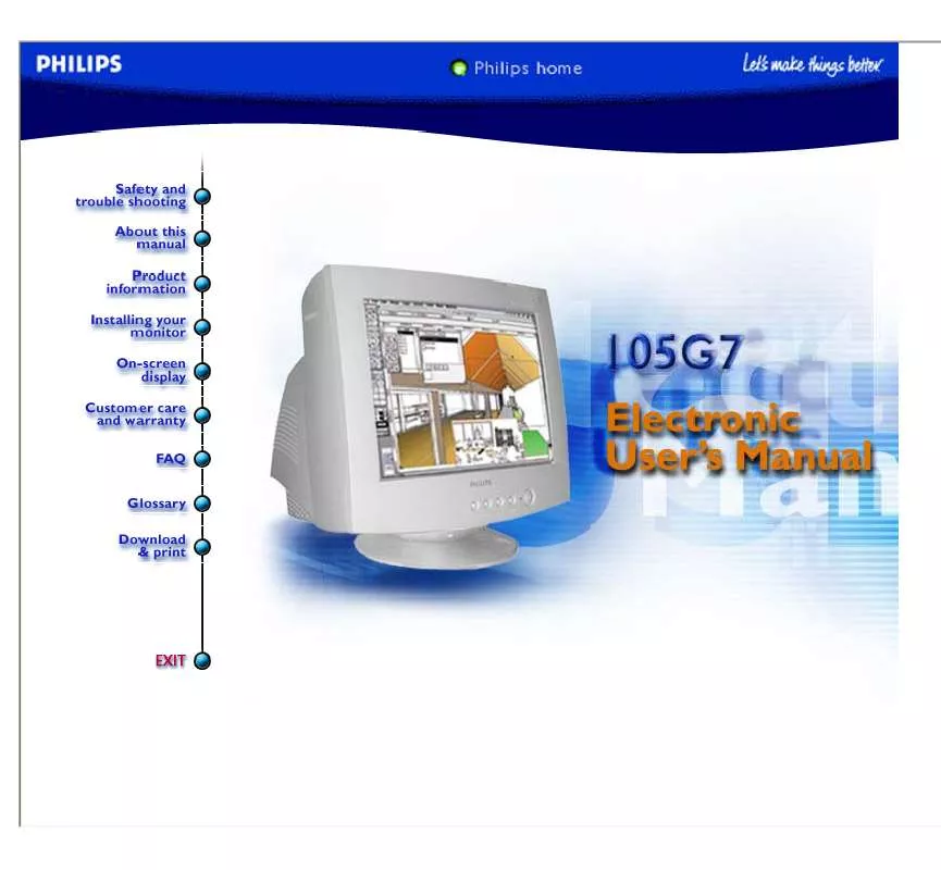 Mode d'emploi PHILIPS 105G78