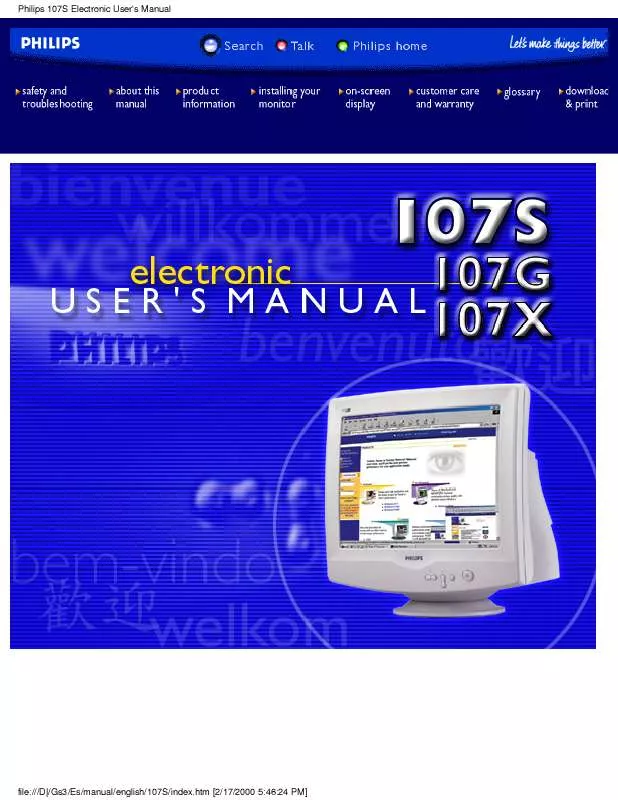 Mode d'emploi PHILIPS 107X