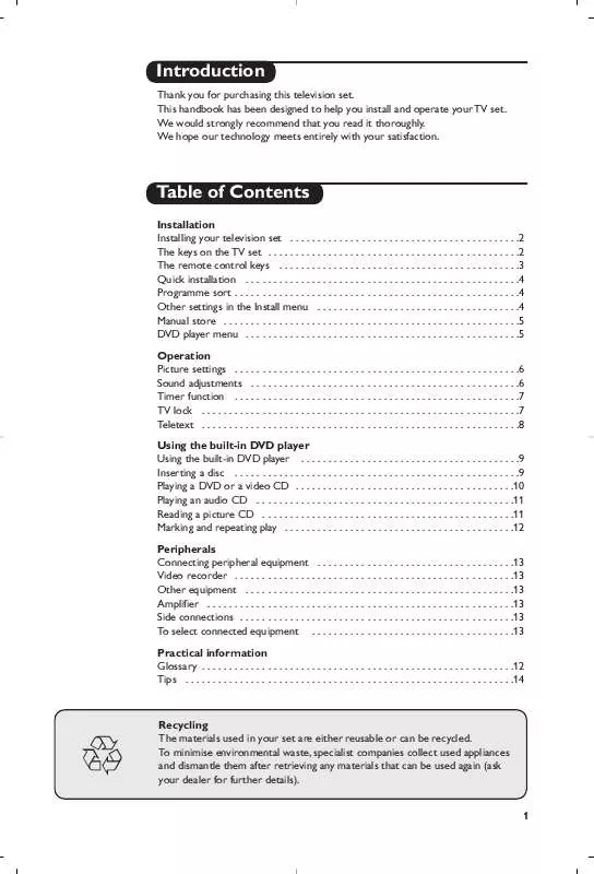 Mode d'emploi PHILIPS 14PT6107-05D