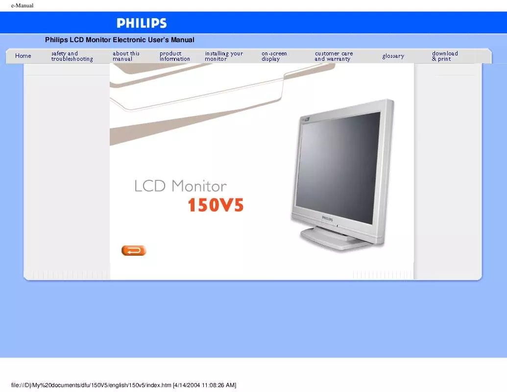 Mode d'emploi PHILIPS 150V5FG