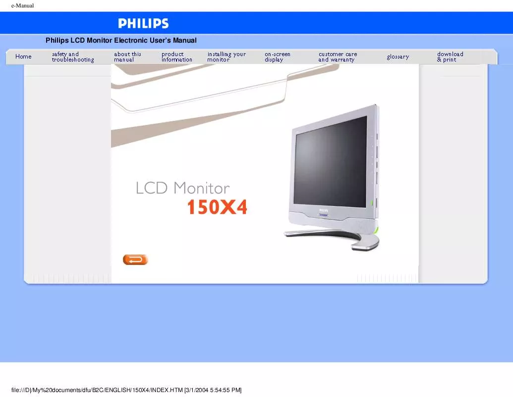 Mode d'emploi PHILIPS 150X4FS