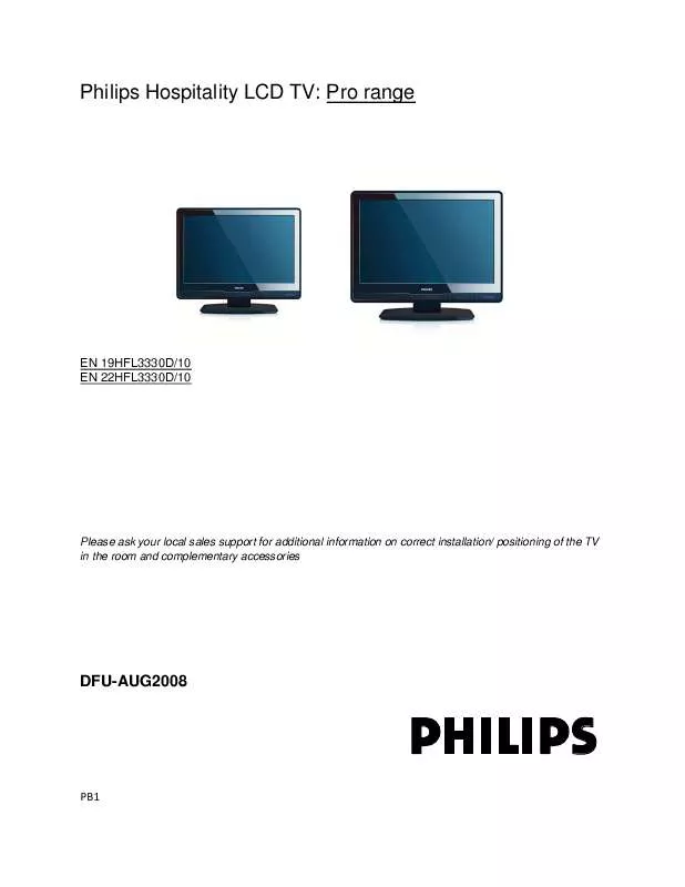 Mode d'emploi PHILIPS 19HFL3330