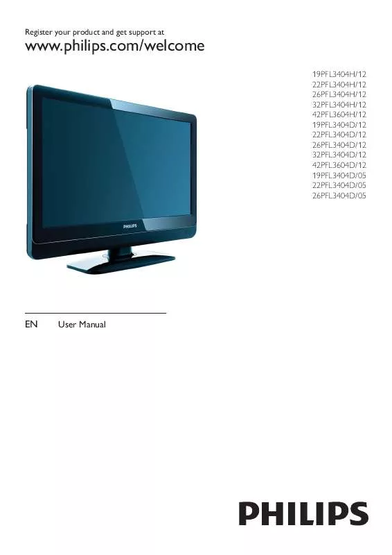 Mode d'emploi PHILIPS 19PFL3404D