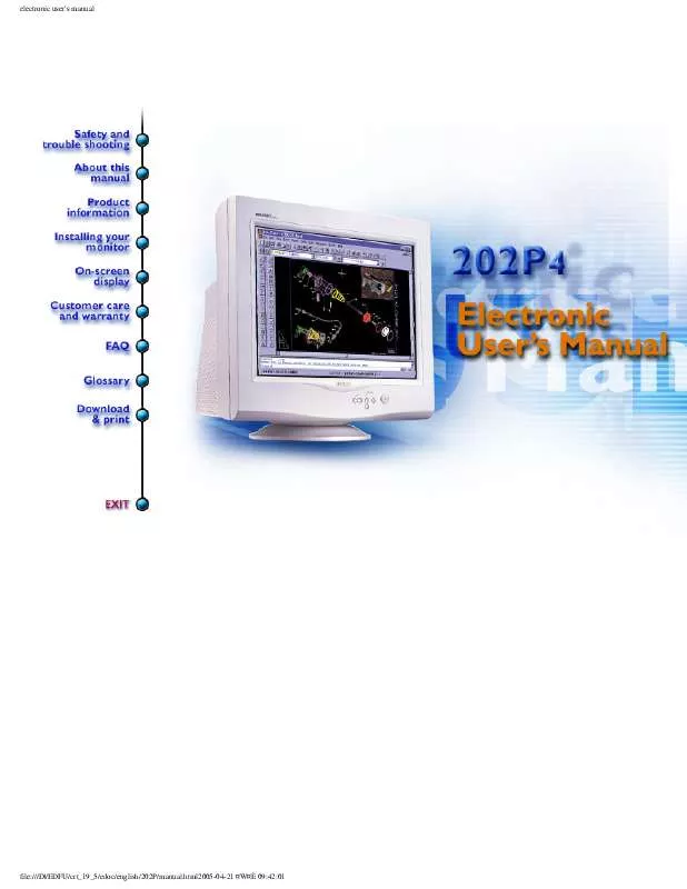 Mode d'emploi PHILIPS 202P40