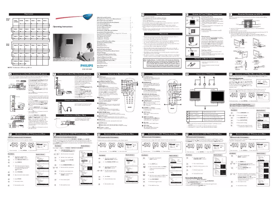 Mode d'emploi PHILIPS 20PF7835-69S