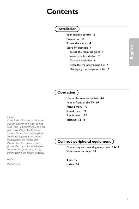 Mode d'emploi PHILIPS 20PF9925/12S