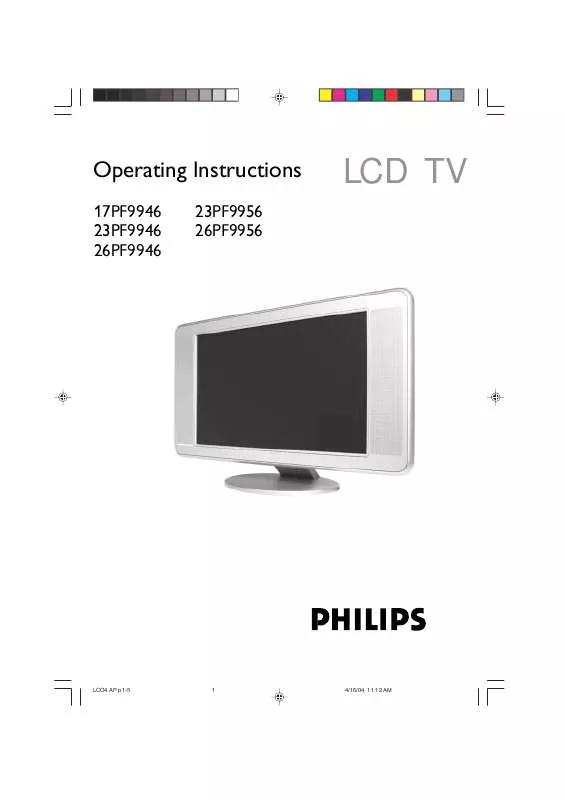 Mode d'emploi PHILIPS 23PF9956