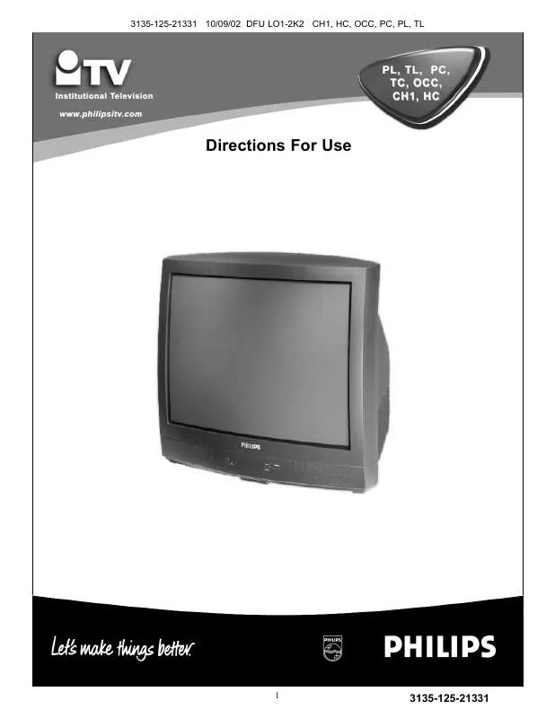 Mode d'emploi PHILIPS 25I-25V-SYSTEM SMARTCARD ITV 25ST220L