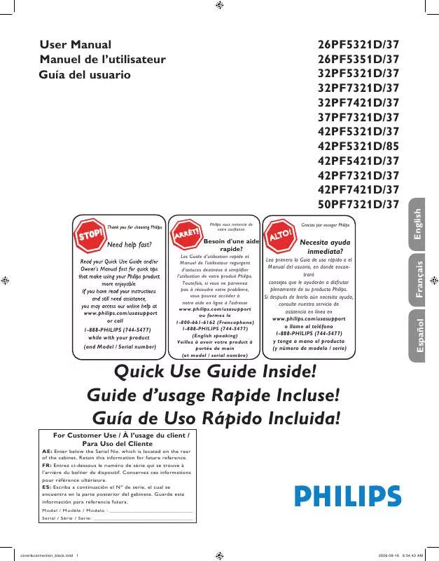 Mode d'emploi PHILIPS 26PF5321D