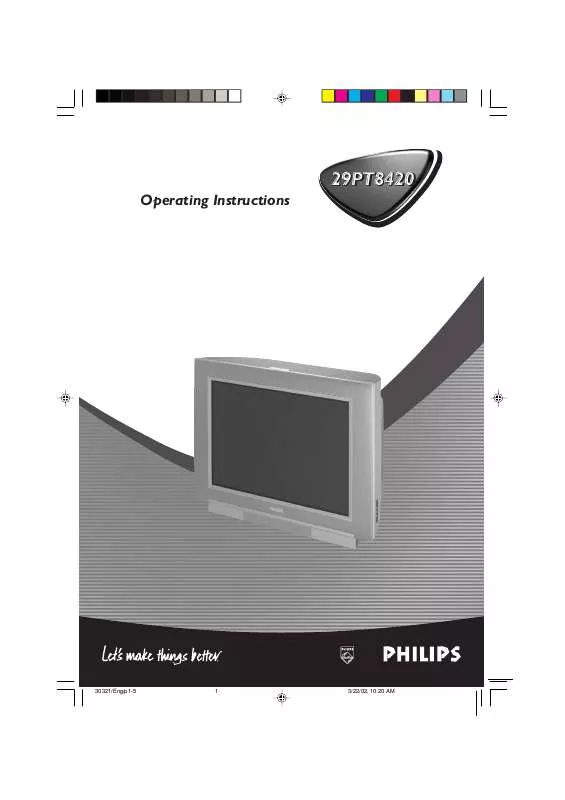 Mode d'emploi PHILIPS 29PT8420-57R